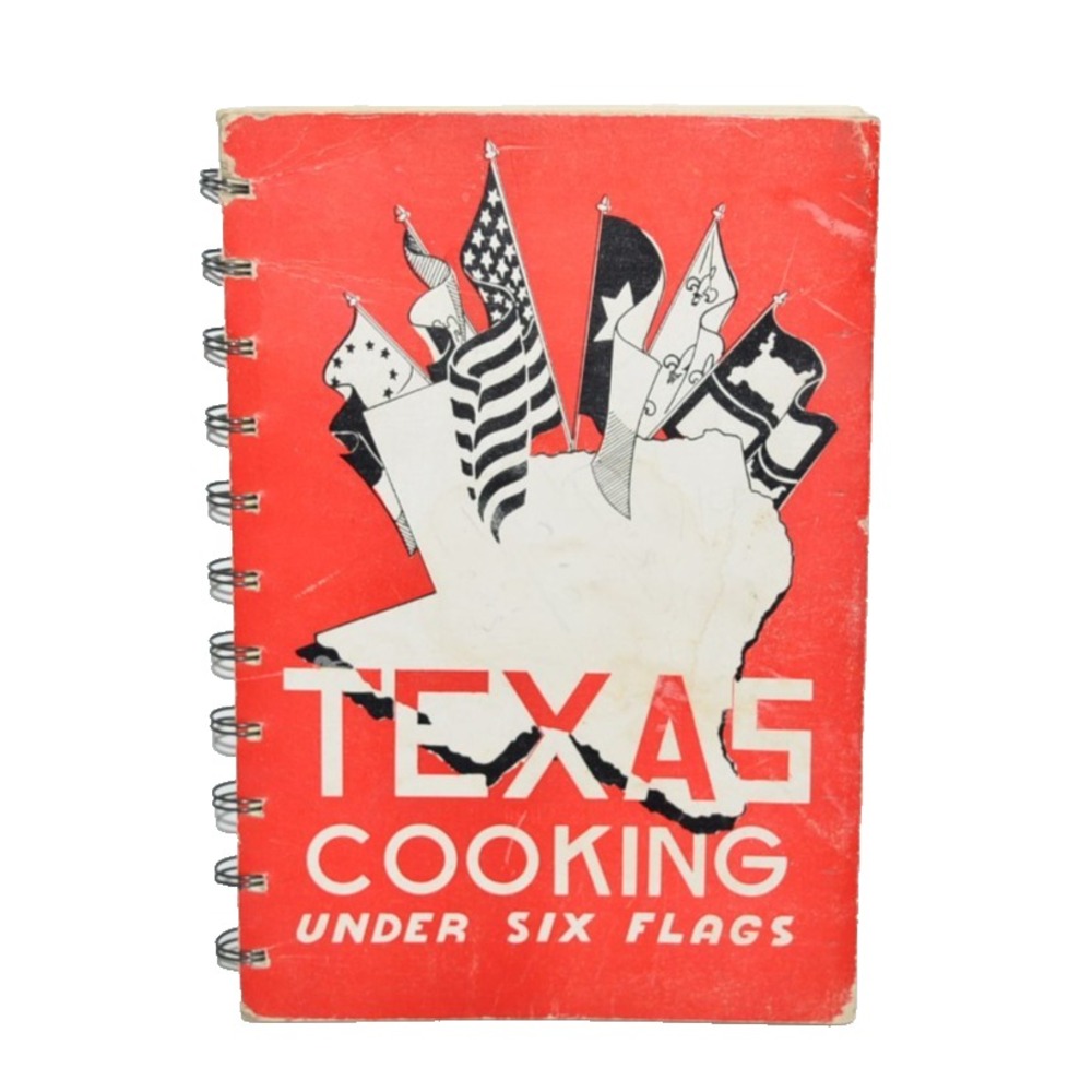 Vtg Spiral Cookbook Texas Cooking Paris Holy Cross episcopal church 1953